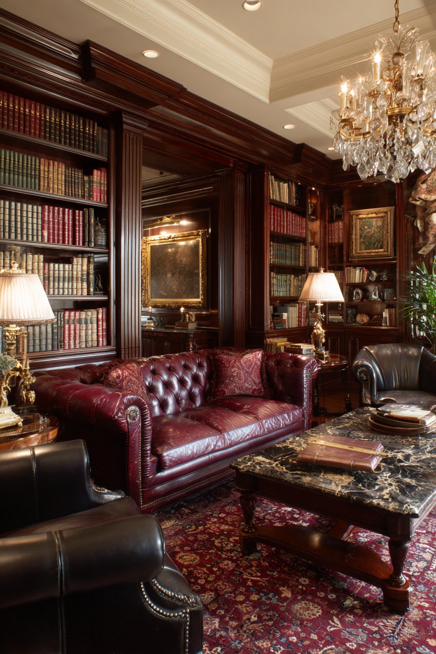 Charcoal grey velvet sectional with modern fireplace