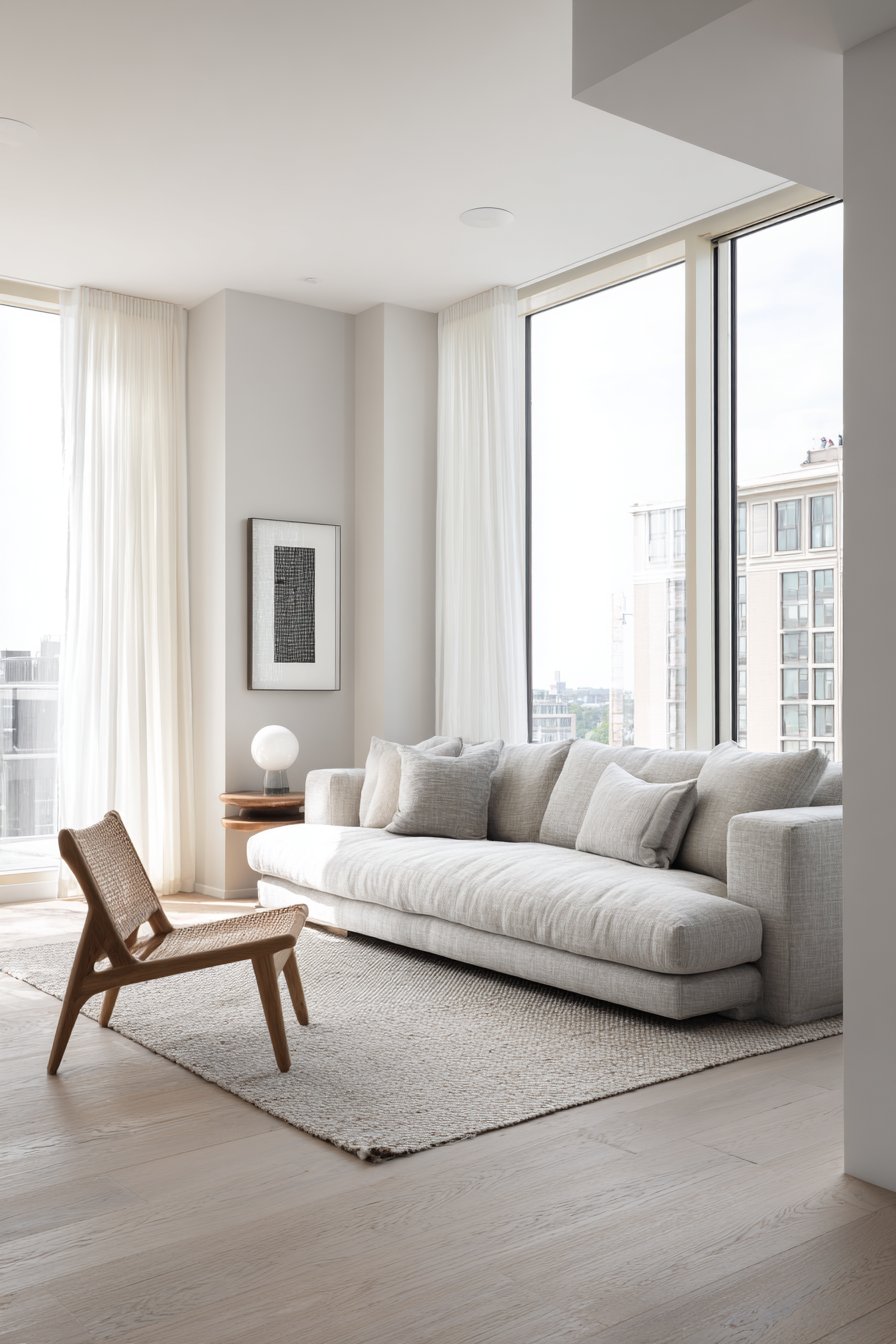 400-square-foot minimalist room with negative space