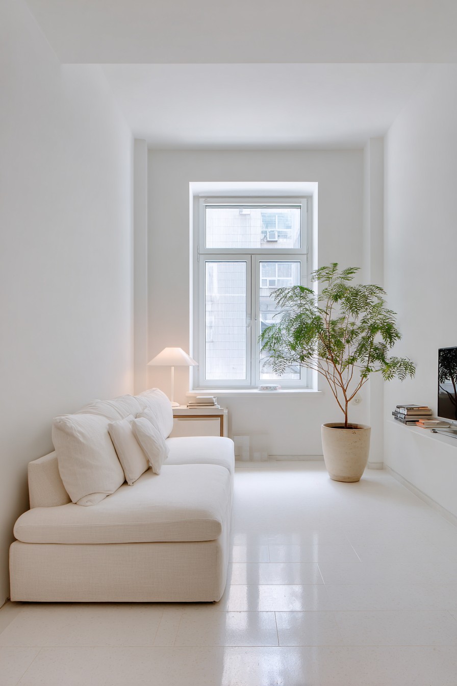 Minimal furniture in 200-square-foot living area