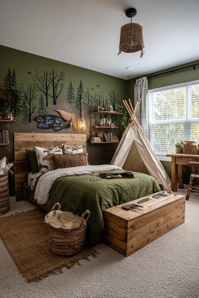 White walls with grey furniture and orange accent pops