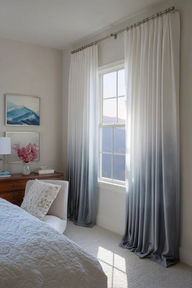 Hand-dyed gradient transition panels