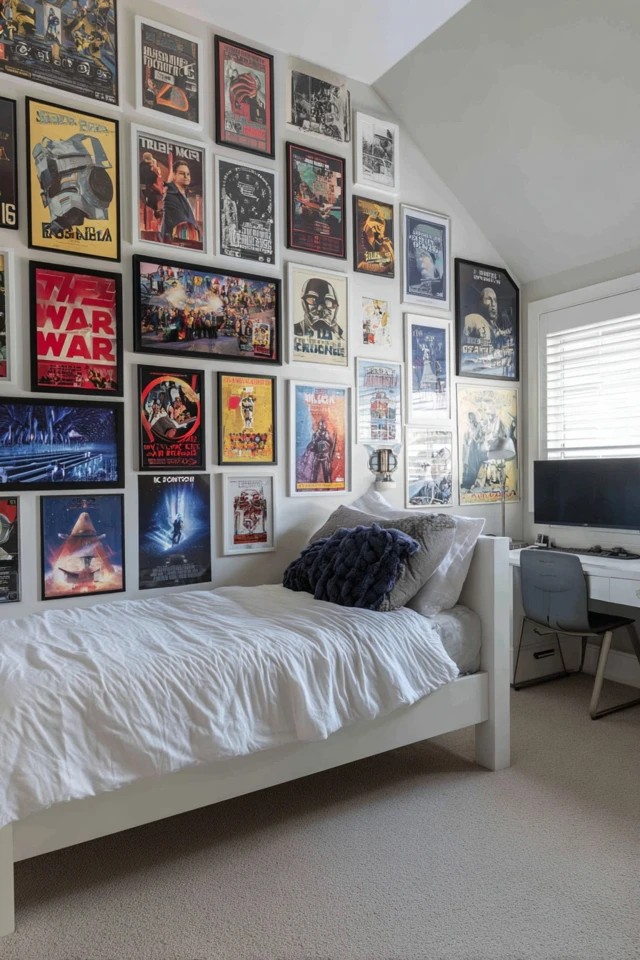 Curated poster collection in coordinating frames