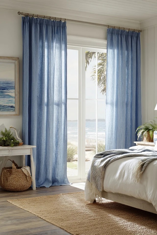 Fabric loops on rod with natural draping