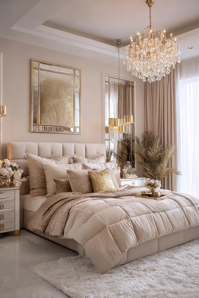 Complex beige-grey greige tone with chrome accents