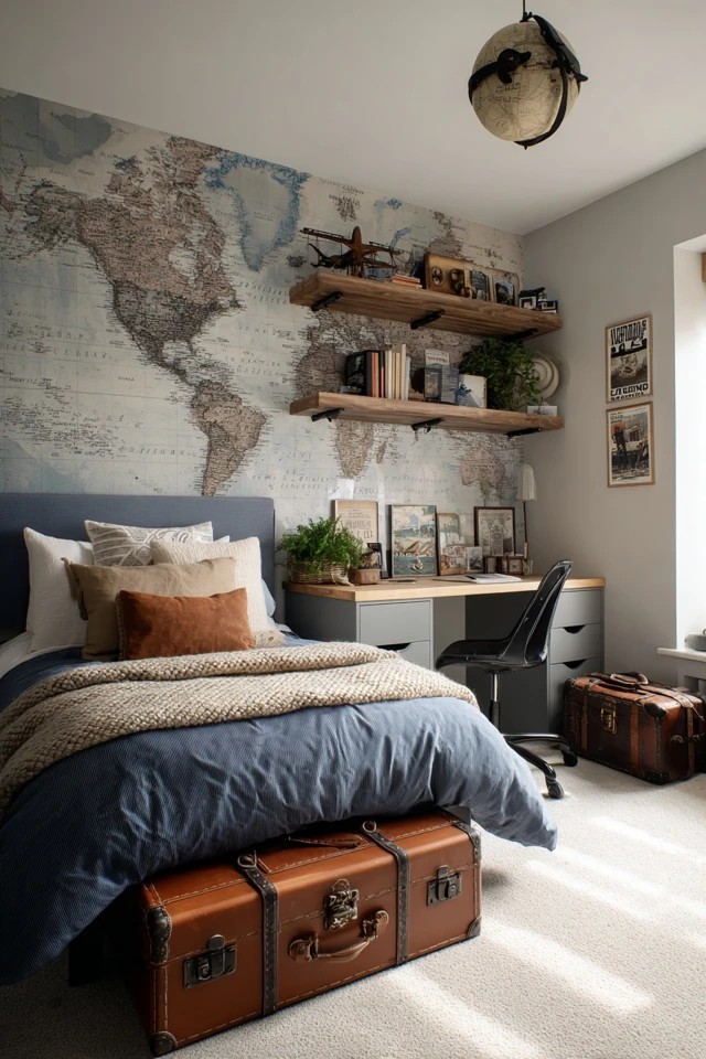 Constellation decals with telescope and NASA posters