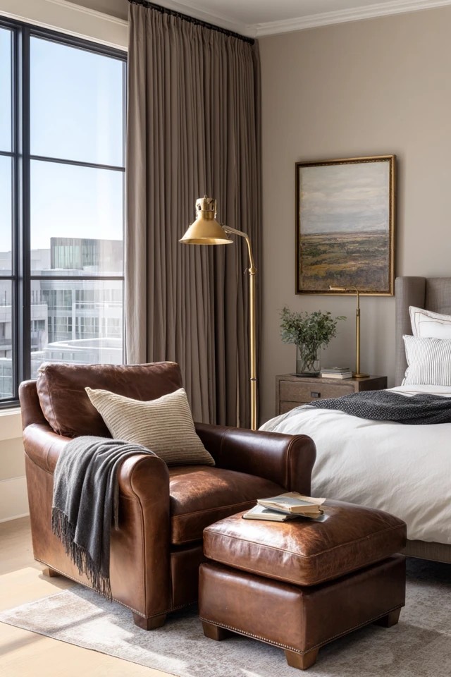 Medium brown with terracotta bedding and macramé