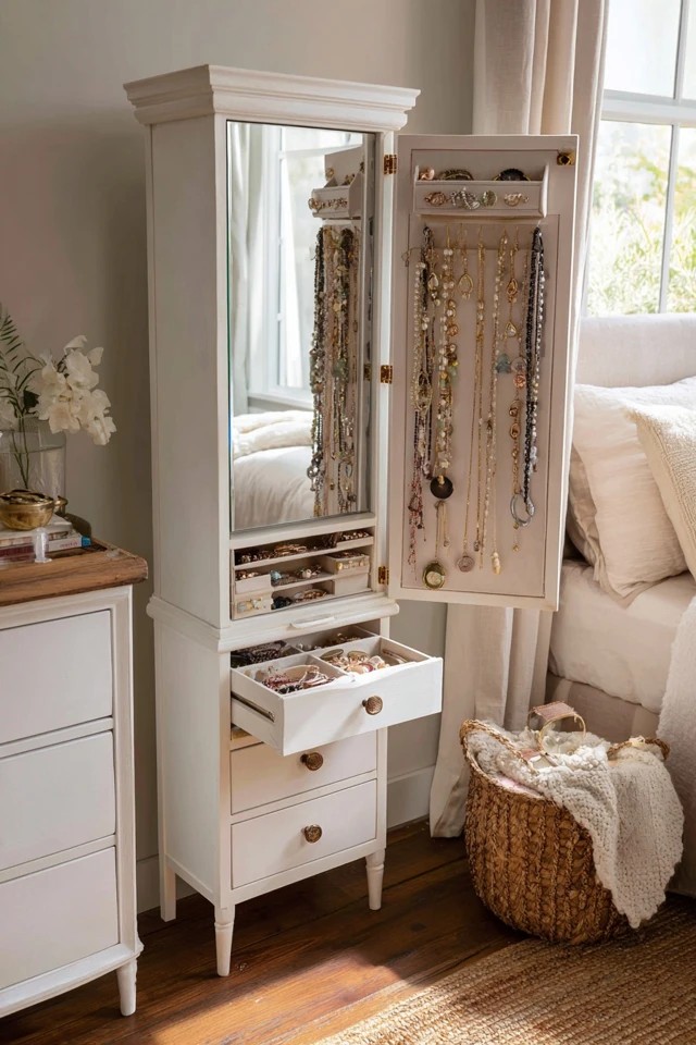 Headboard with bookshelves on either side