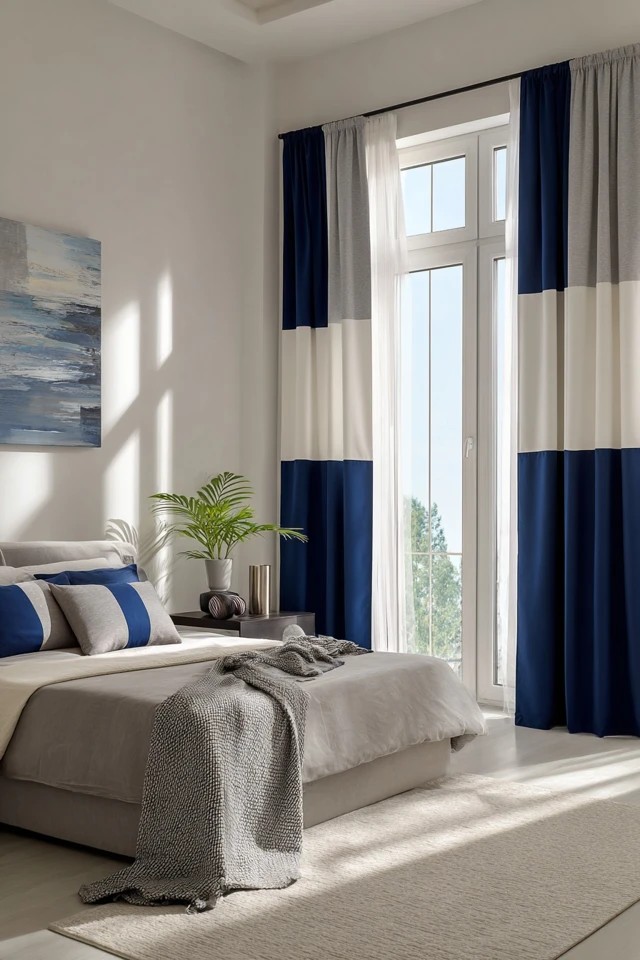 Geometric bands in complementary colors