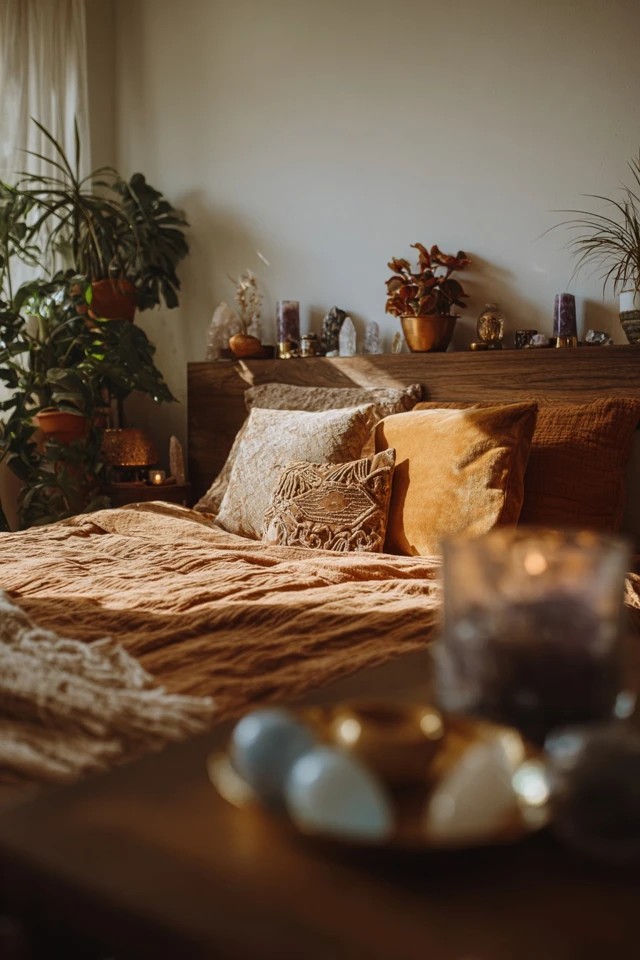 Large pampas plumes in floor vases with dried bundles