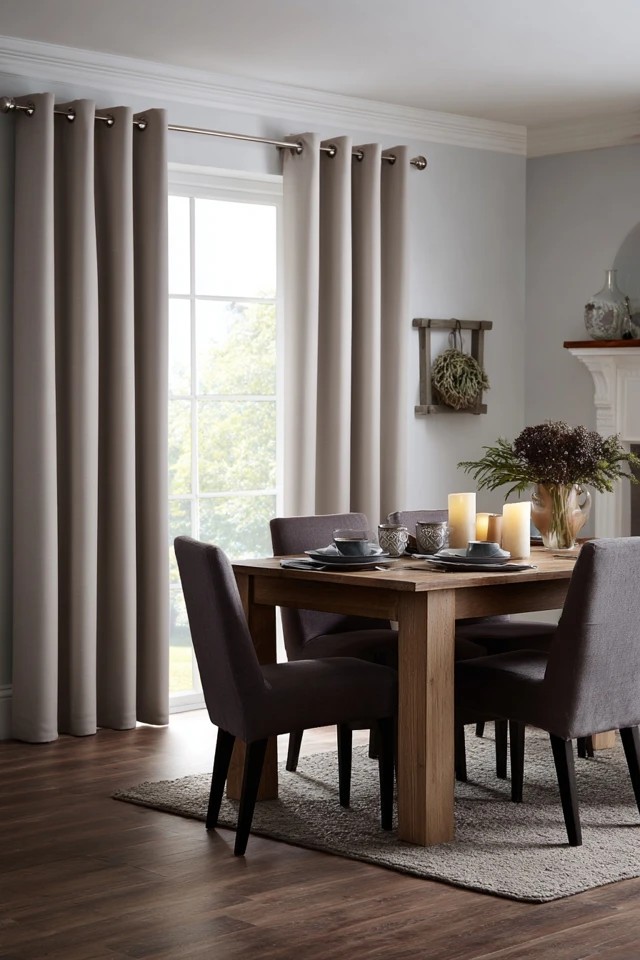 Lined or thermal-backed panels in beige