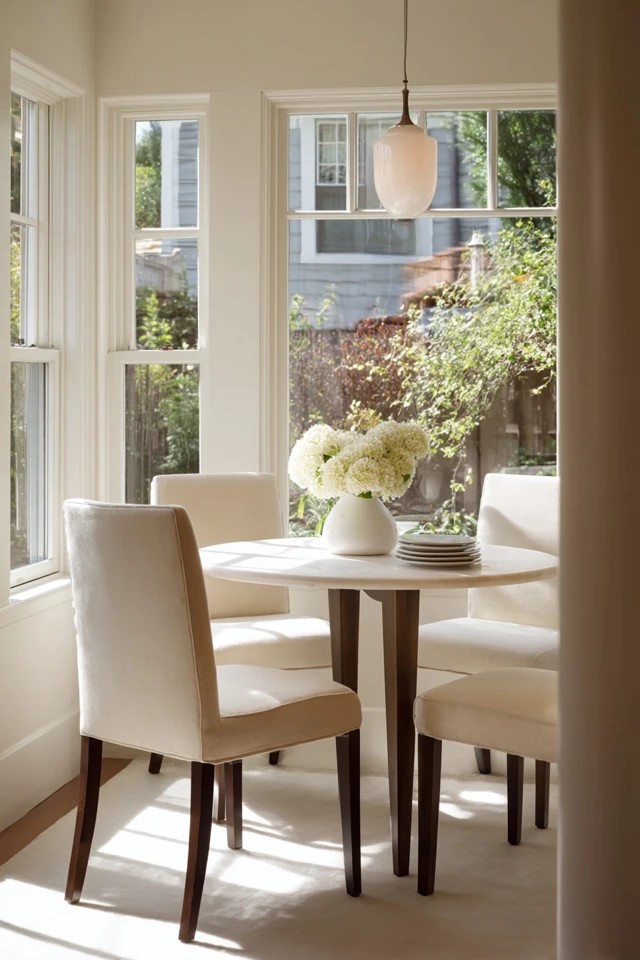 Wall-mounted shelves with attractive dishware