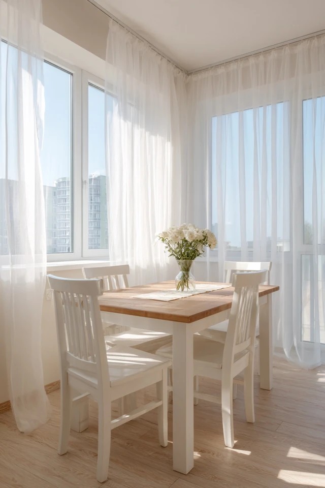 Correctly sized table allowing adequate circulation