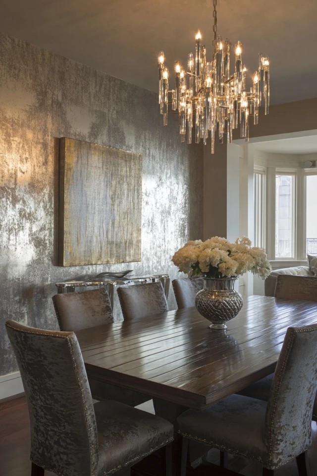 Wall divided horizontally by molding with two colors