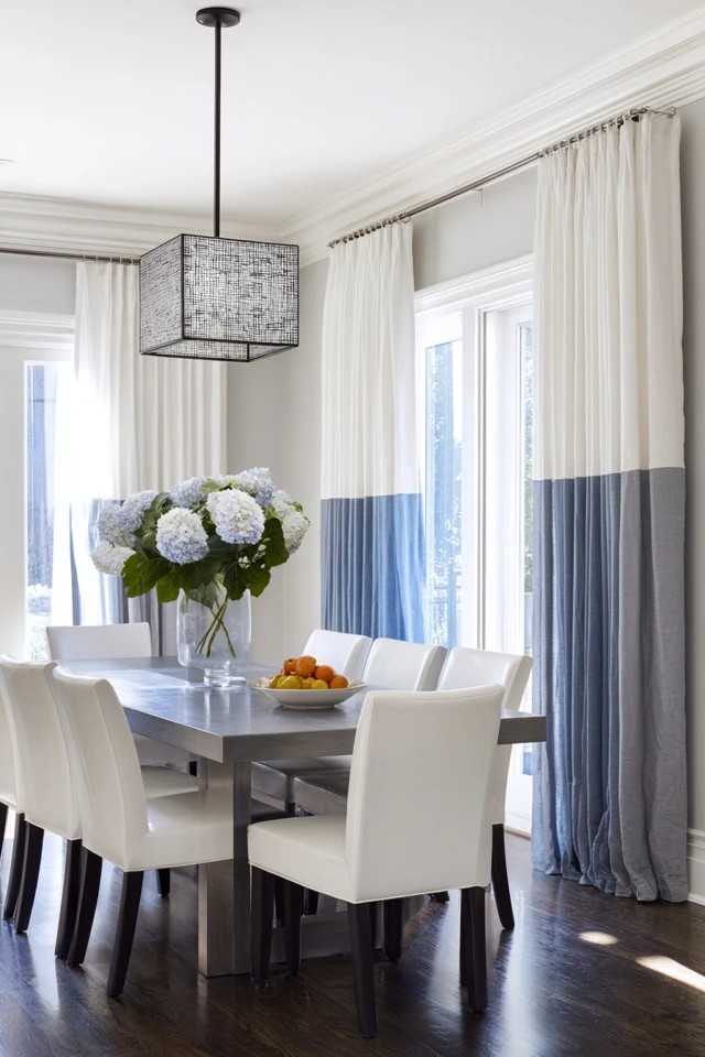 Neutral panels edged with contrasting ribbon