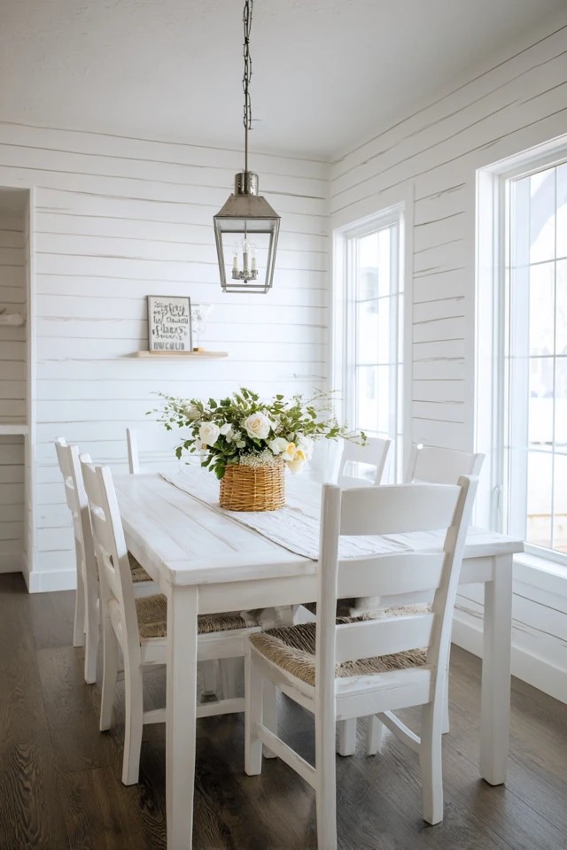Horizontal wood planks with subtle shadow lines