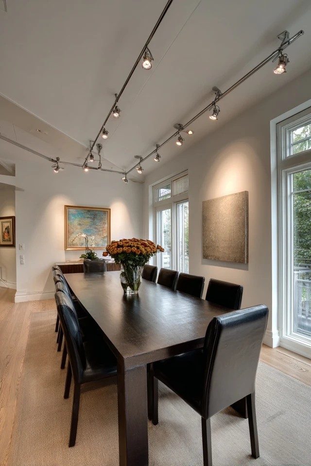 Chandelier with angular or spherical modern form