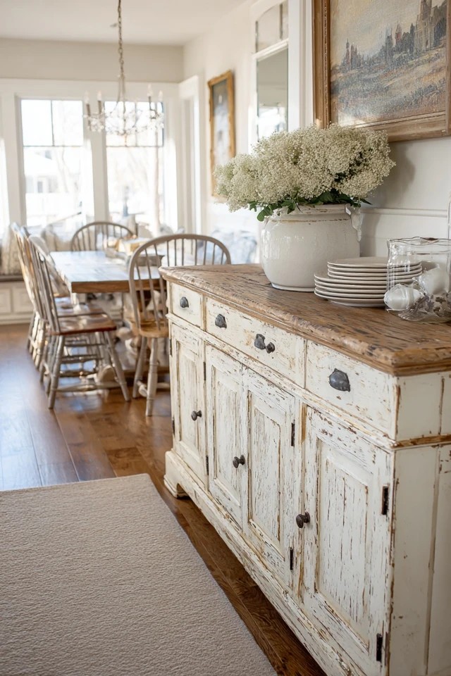 Cabinet with mirrored drawer fronts and doors