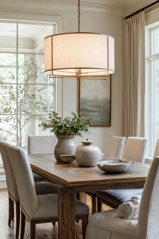 Chandelier with radiating arms and bulbs