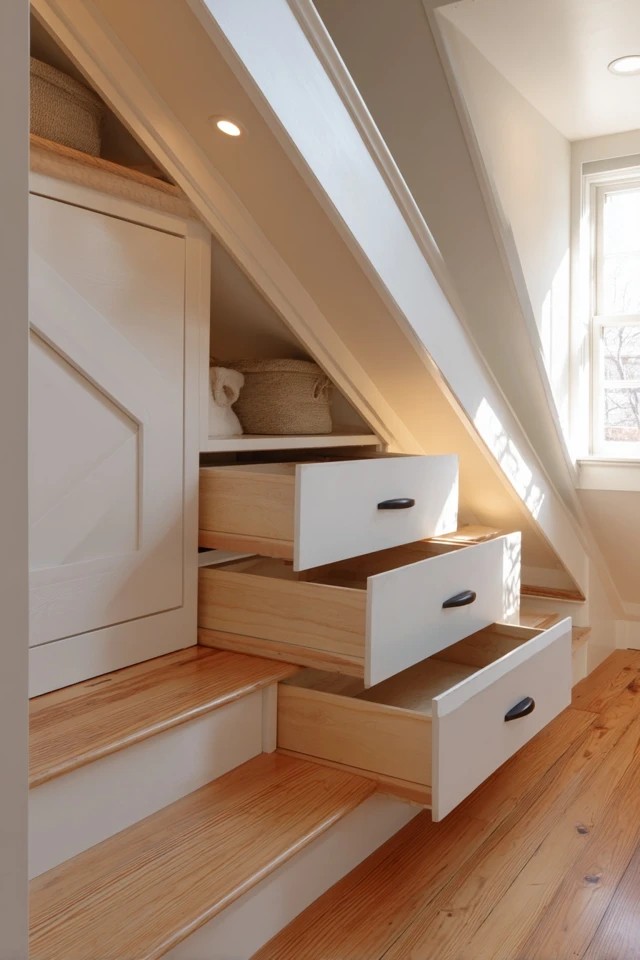 Wheeled rolling storage cart providing portable flexible access throughout the attic storage space