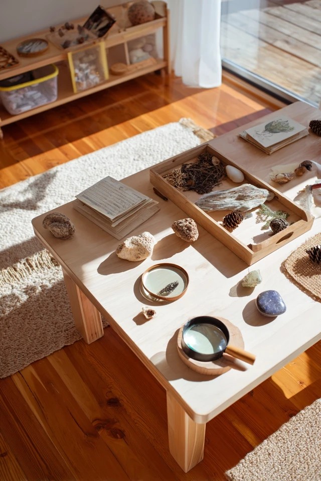 Bright washable bean bag chairs creating flexible moveable casual seating in a sunroom playroom